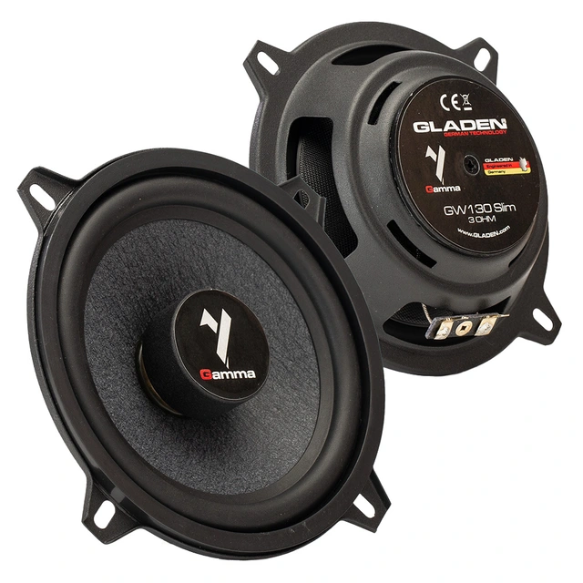 Gladen Gamma 130.2 Slim - 5,25" kompo. 5,25", 80W RMS, 3 Ohm, Gamma-serien 