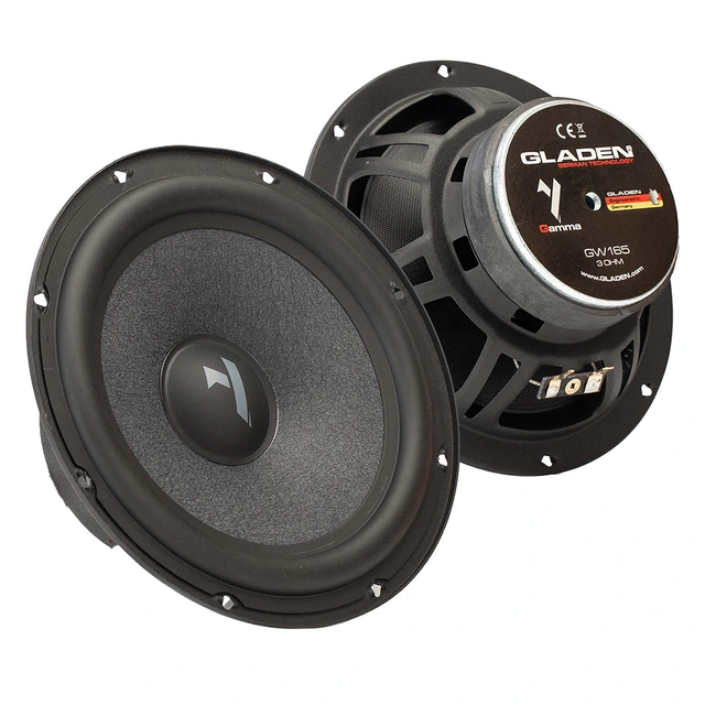 Gladen Gamma 165.2 AC 6,5" komponentsett 6,5", 100W RMS, 3 Ohm, uten delefilter 