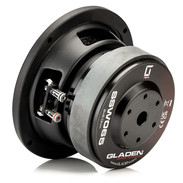 Gladen Sigma 6,5" Subwoofer 6,5", 250W RMS, 400W Maks, 2x2 Ohm 