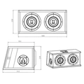 GLADEN SIGMA 2x6,5" Portet basskasse Portet kasse, u/element