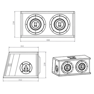 GLADEN SIGMA 2x6,5" Portet basskasse Portet kasse, u/element