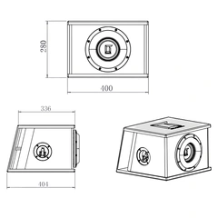 GLADEN SIGMA 8" Portet basskasse Portet kasse, u/element