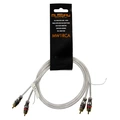 Musway RCA signalkabel, 1 meter 1 Meter. Dobbelskjermet. OFC
