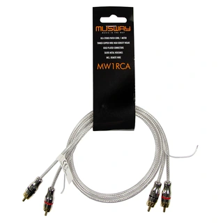 Musway RCA signalkabel, 1 meter 1 Meter. Dobbelskjermet. OFC