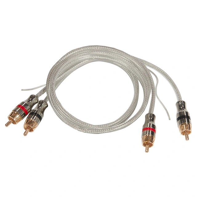 Musway RCA signalkabel, 0,3 meter 0,3 Meter. Dobbelskjermet. OFC 