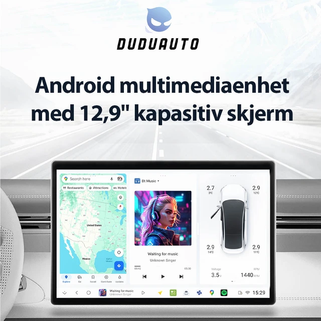 *DUDU 7 Android multimediaenhet -  | Kjøp hos Bilradiospesialisten