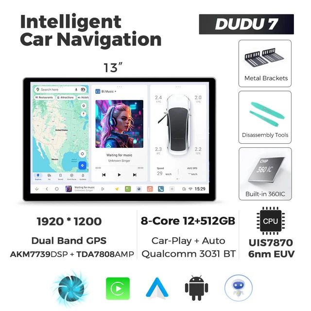 *DUDU 7 Android multimediaenhet -  | Kjøp hos Bilradiospesialisten