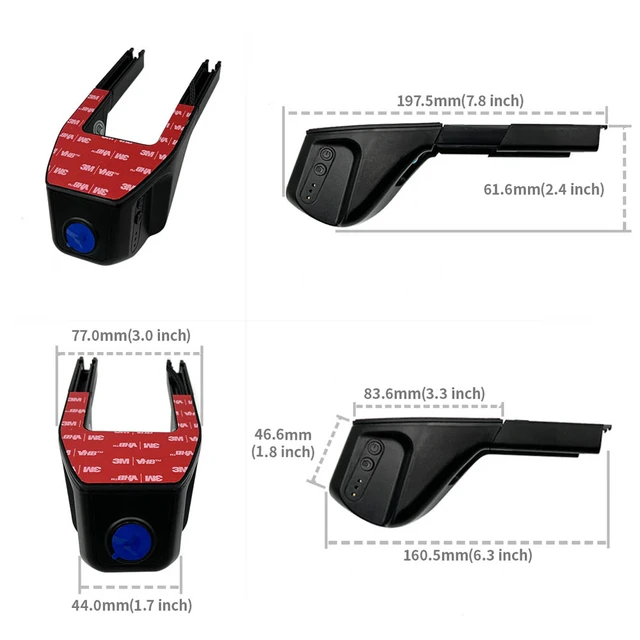 FITCAMX Integrert 4K Dashcam (foran) Universal Model A 