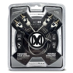 Sonomax OFC RCA Signalkabel 3,5 Meter, dobbelskjermet, OFC