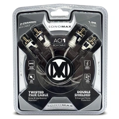 Sonomax OFC RCA Signalkabel 1 Meter, dobbelskjermet, OFC