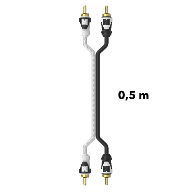 Sonomax OFC RCA Signalkabel 0,5 Meter, dobbelskjermet, OFC 