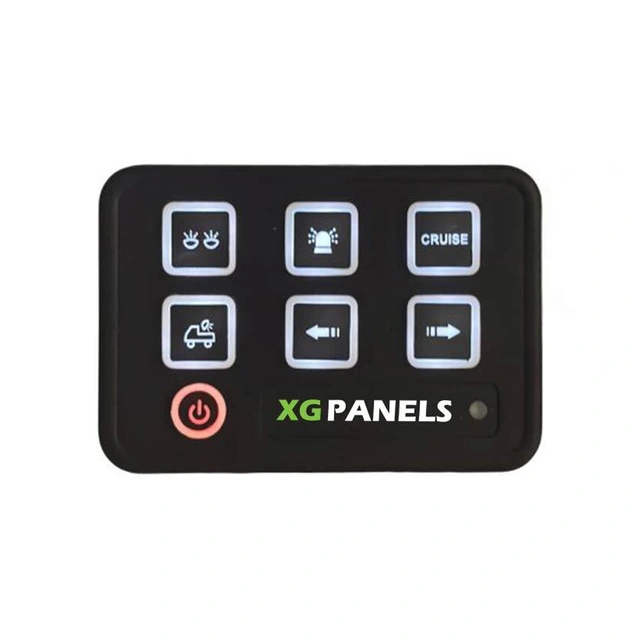 XG Bryterpanel 6-veis 40 Ampere 10-30V, Brakett, IP67 