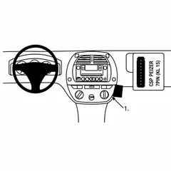 Brodit ProClip dashbord brakett Toyota Rav4 (2000 - 2003)
