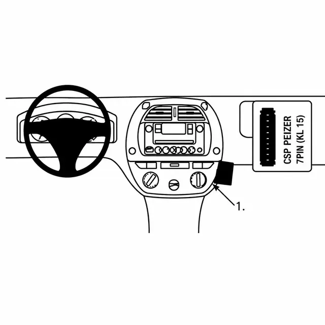 Brodit ProClip dashbord brakett Toyota Rav4 (2000 - 2003) 