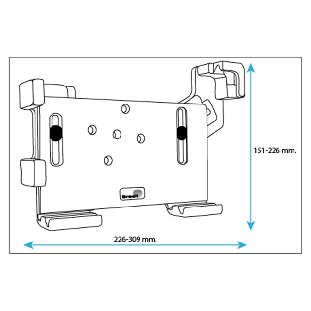 Brodit Passiv holder med kuleledd Bredde: 226–309 / Høyde: 151–226 mm 