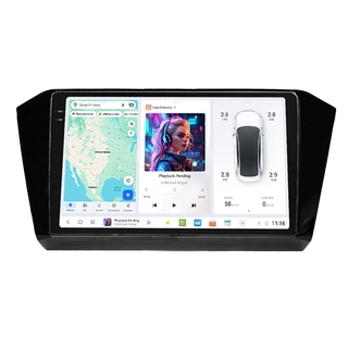 DUDU multimediaspiller med 10,1" skjerm VW Passat (2015-2017) Pianolakk