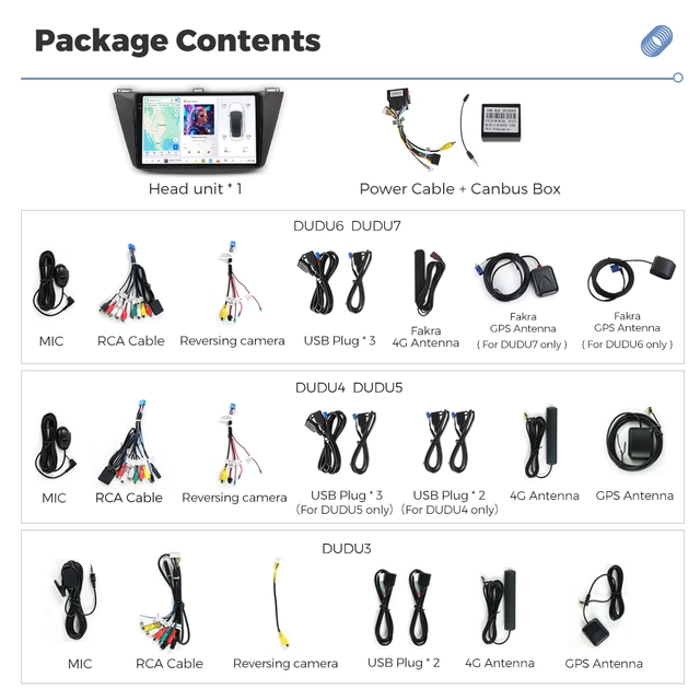 DUDU multimediaspiller med 10,1" skjerm VW Tiguan (2016-2020) 