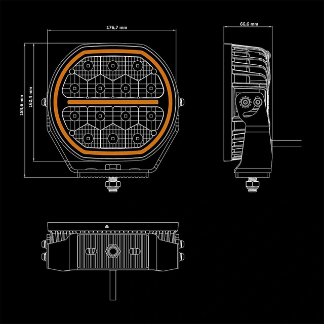 Strands Big Energy 2.0 7" LED fjernlys 7", 9100 Lumen, 98W, pris per stk 