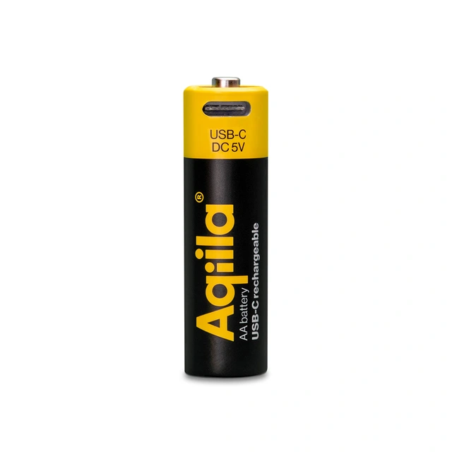 Aqilla Oppladbare AA Lithiumbatterier USB-C, 1,5V, 2000mAh, 4 pk 