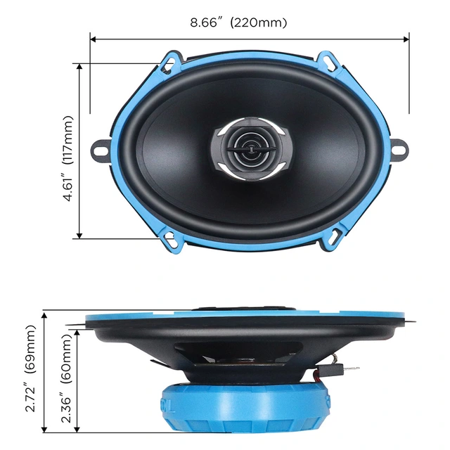 Recoil RCX57 høyttalerpar 5x7", 50W RMS, 100W Maks, ECHO-Serien 