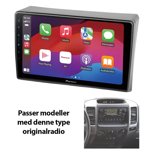 Pioneer Perfect Fit spiller til Toyota LC120 (2003-2009) u/navi u/utvidet lyd. 
