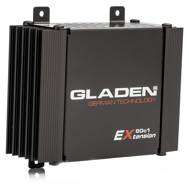 Gladen EX 80c1 1/2-kanals forsterker 80W i 1 Ohm, Klasse A/B 