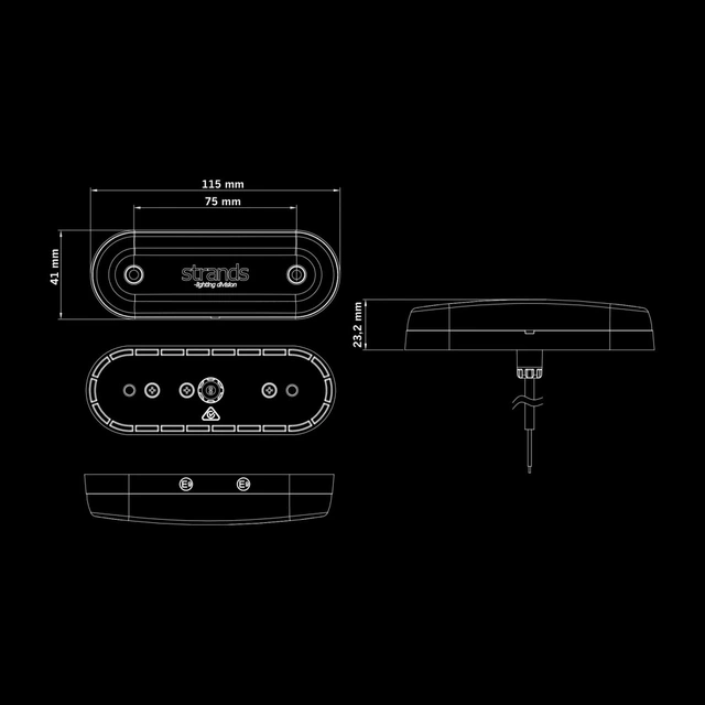 Strands FOR9T Gravity Posisjonslys LED, Oransje, 10-40V, 4,5W, pris per stk 