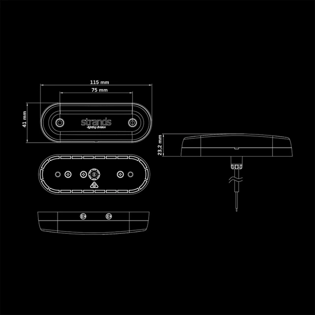 Strands FOR9T Gravity Posisjonslys LED, Hvit, 10-40V, 2,5W, pris per stk 