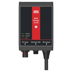 DEFA MultiCharger 1x12A m/Remote LED 12V, tilpasset utrykningskjøretøy