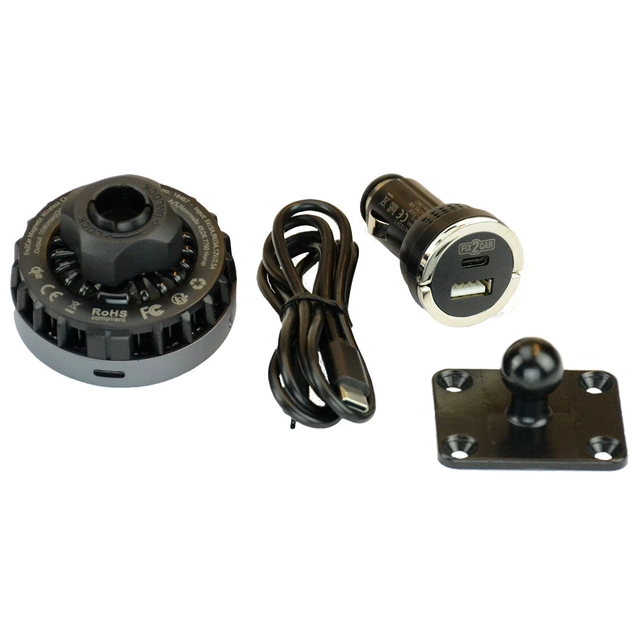 Kram Fix2Car trådløs mobillader iPhone 12-17, 15W, Qi2 m/kjøling 