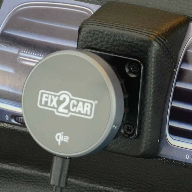 Kram Fix2Car trådløs mobillader iPhone 12-17, 15W, Qi2 m/kjøling 