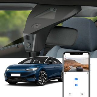 FITCAMX Integrert 4K Dashcam (foran+bak) VW ID.7 (2024 ->) Sort