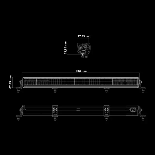 Strands Skylord 30" Ledbar 30", 26000 Lumen, 276W, innebygd relé 