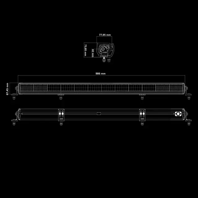 Strands Skylord 40" Ledbar 40", 30100 Lumen, 338W, innebygd relé 