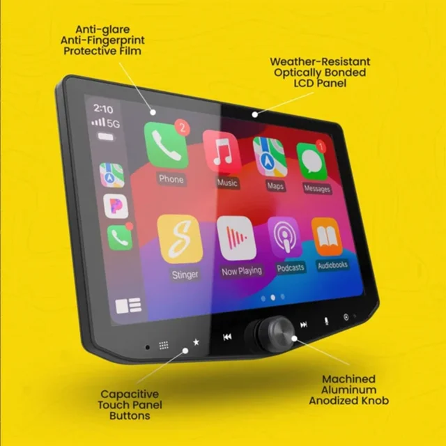 Stinger HORIZON10 iX210E DAB+, BT, Trådløs Carplay & Android Auto 