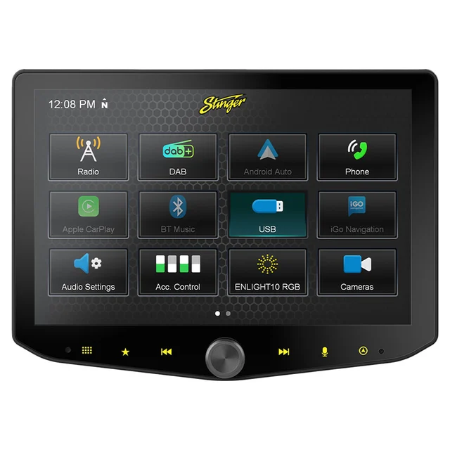 Stinger HORIZON10 iX210E DAB+, BT, Trådløs Carplay & Android Auto 