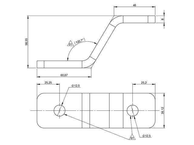 Brakett for arbeidslys Rustfritt stål 