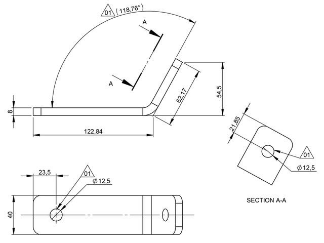 Brakett for arbeidslys Rustfritt stål 