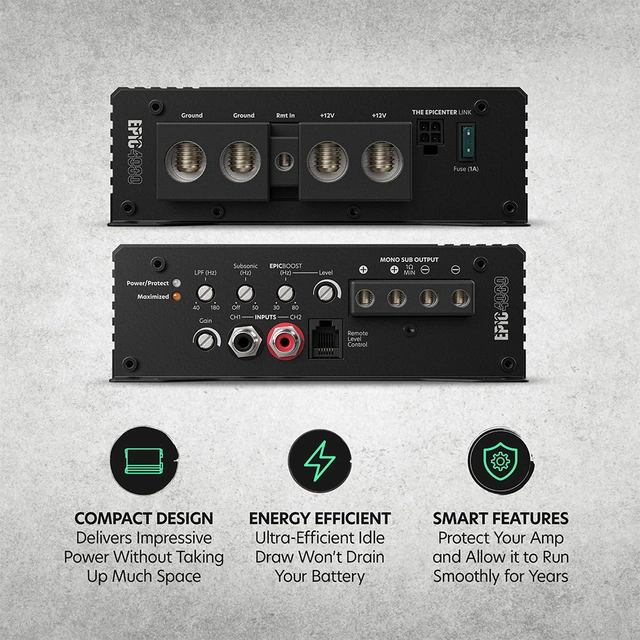 AudioControl EPIC4000 monoforsterker 4000W RMS, 1 Ohm, EPIC-serien 