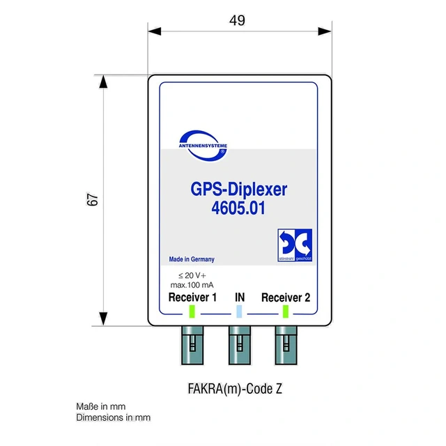 ATTB Antennesplitter - GPS For å benytte 1 GPS antenne på 2 enheter 
