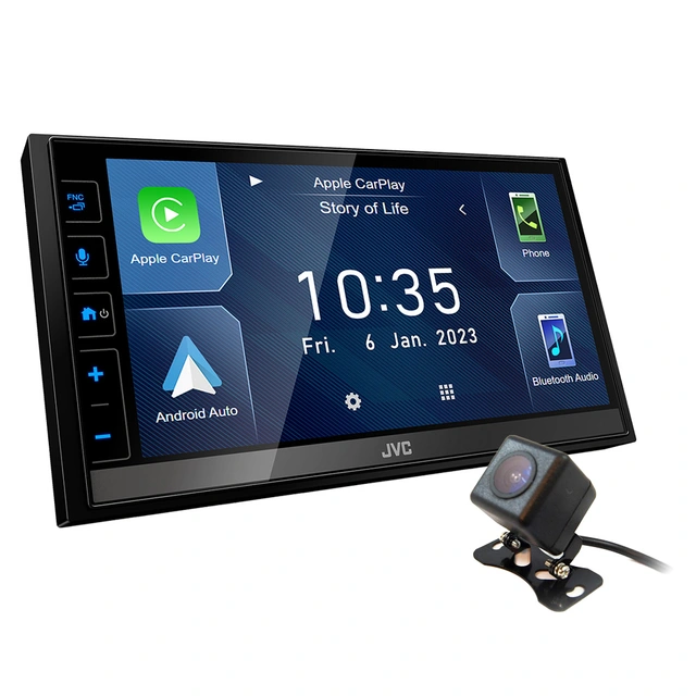 JVC KW-M785DBW med ryggekamera Trådløs CarPlay/Android Auto, BT, DAB+ 
