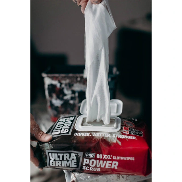 UltraGrime® Pro. Power Scrub 80 XXL+ Wipes 