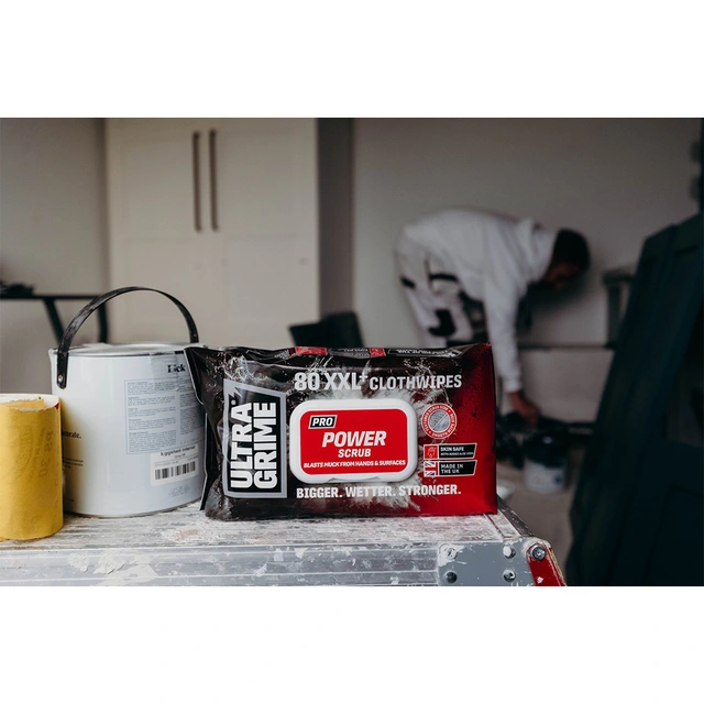 UltraGrime® Pro. Power Scrub 80 XXL+ Wipes 