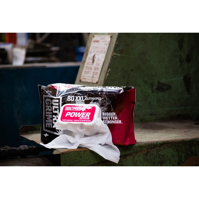 UltraGrime® Pro. Power Scrub 80 XXL+ Wipes 