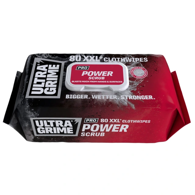 UltraGrime® Pro. Power Scrub 80 XXL+ Wipes 