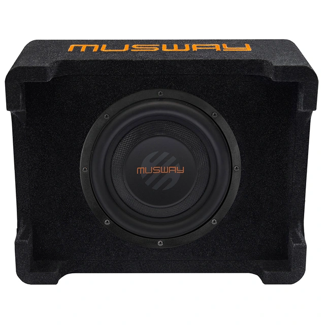 Musway MF108A 8" aktiv subwoofer 8" i kasse, 225W RMS, bassremote 