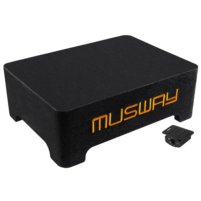 Musway MF108A 8" aktiv subwoofer 8" i kasse, 225W RMS, bassremote 