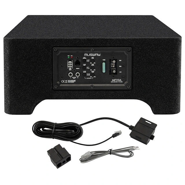 Musway MF110A 10" aktiv subwoofer 10" i kasse, 325W RMS, bassremote 