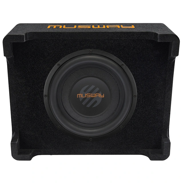 Musway MF110A 10" aktiv subwoofer 10" i kasse, 325W RMS, bassremote 