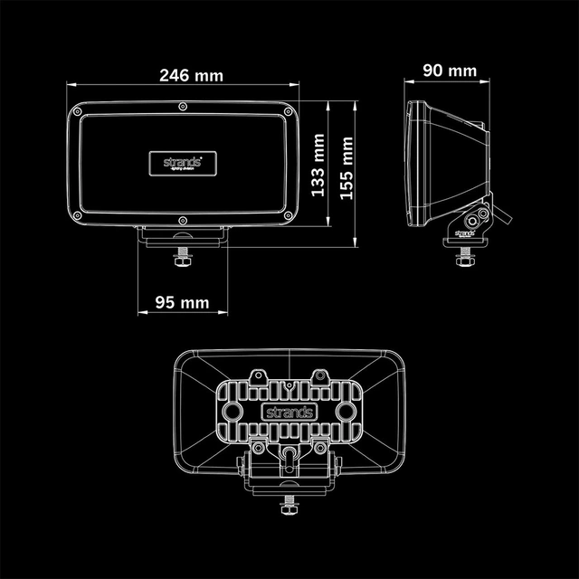 Strands IZE LED OG REX LED fjernlys 9400 Lumen, 141W, per stk 